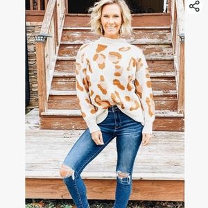 Very J animal print sweater